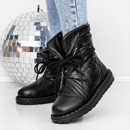 Дамски шушлякови апраски с каракул - Remi - Black