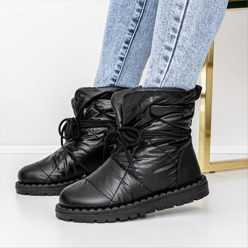 Дамски шушлякови апраски с каракул - Remi - Black