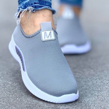 Дамски сиви маратонки - Bertina - Grey
