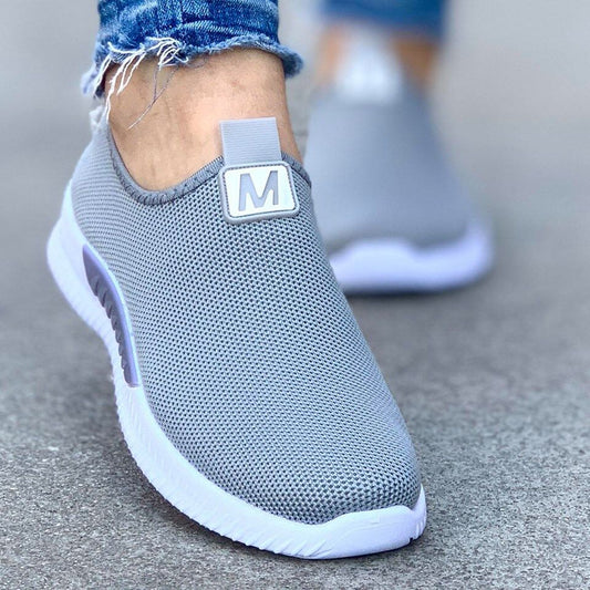 Дамски сиви маратонки - Bertina - Grey