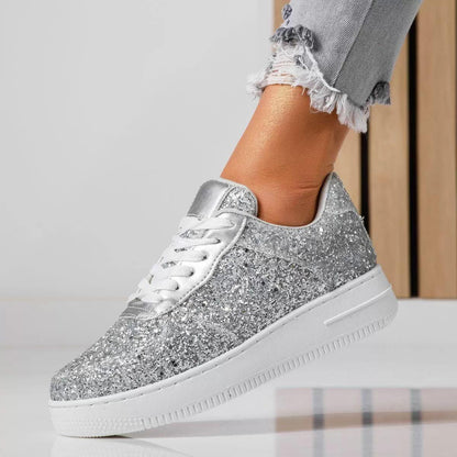 Дамски сребристи кецове- Beverly - Silver