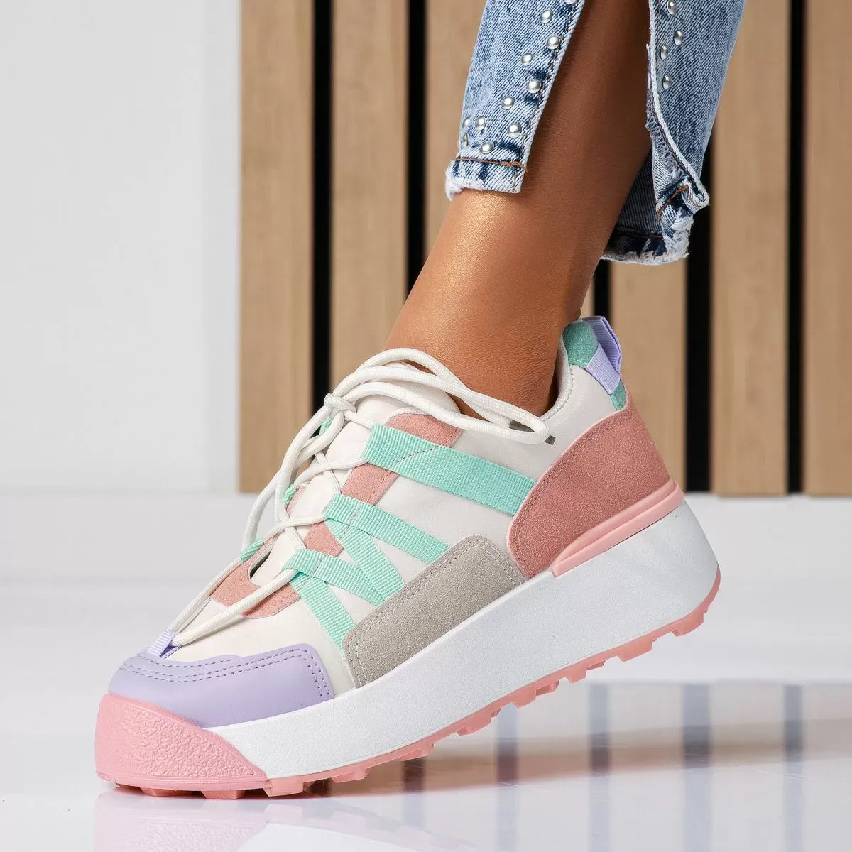 Дамски светло розови маратонки - Brielle - Light Pink