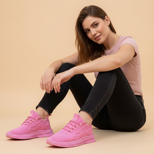 Дамски цикламени маратонки Luisa Cyclamen – Двойно Дишащи с PU Ходило