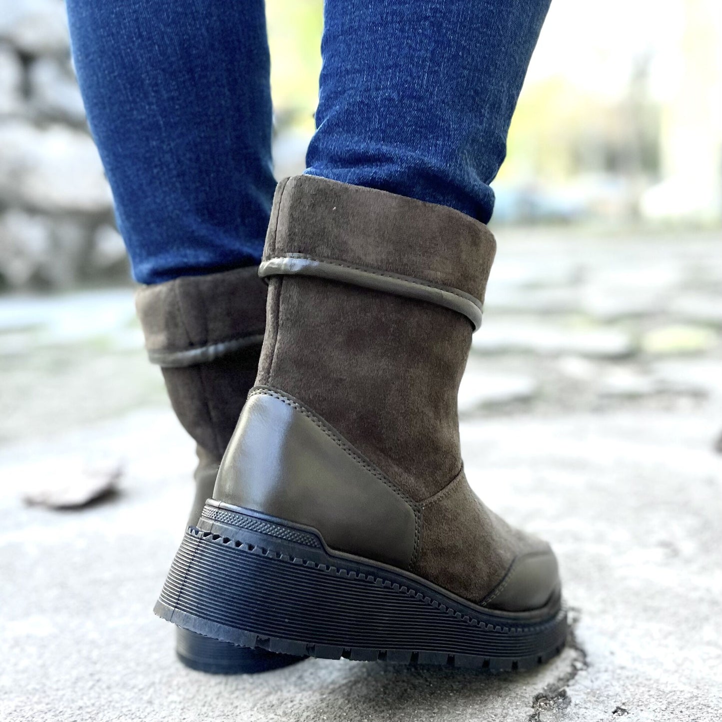 Дамски зелени боти - Cody -  Green