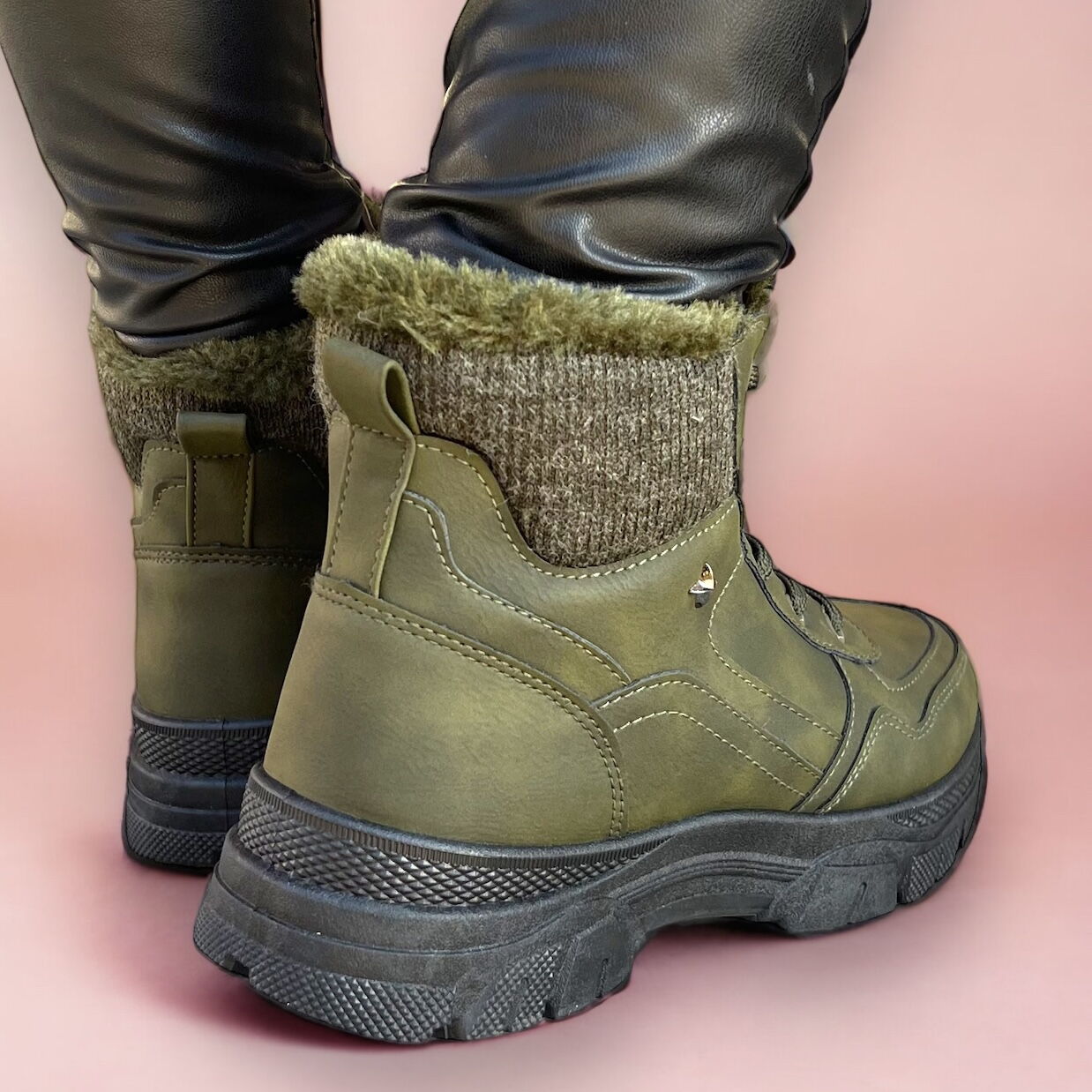 Дамски зелени боти - Paisley - Green