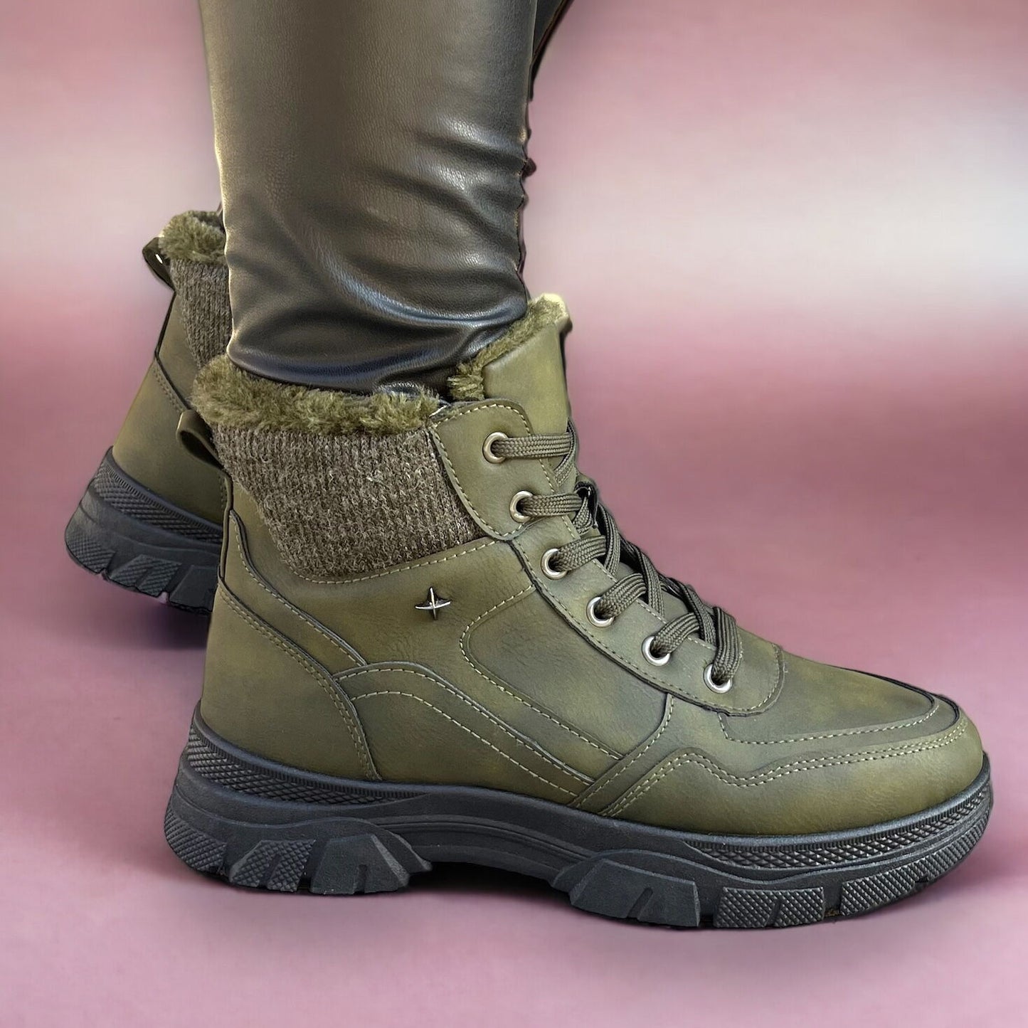 Дамски зелени боти - Paisley - Green