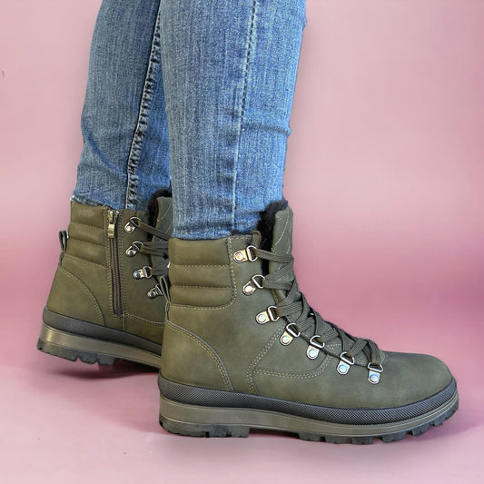 Дамски зелени боти - Teresa - Green