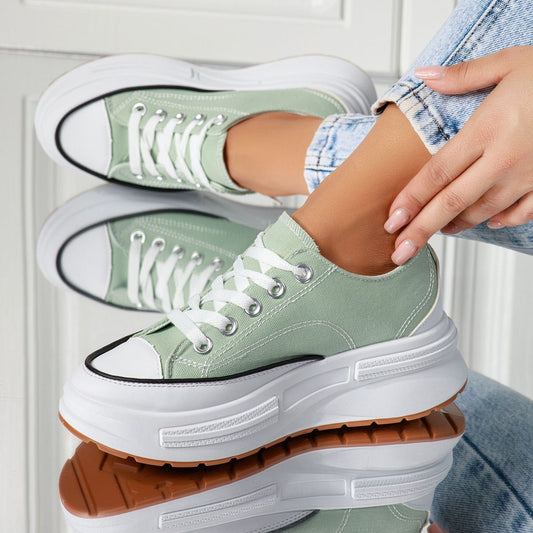 Дамски зелени кецове - Parker - Green