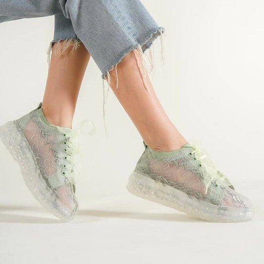 Дамски зелени кецове - Valery - Green