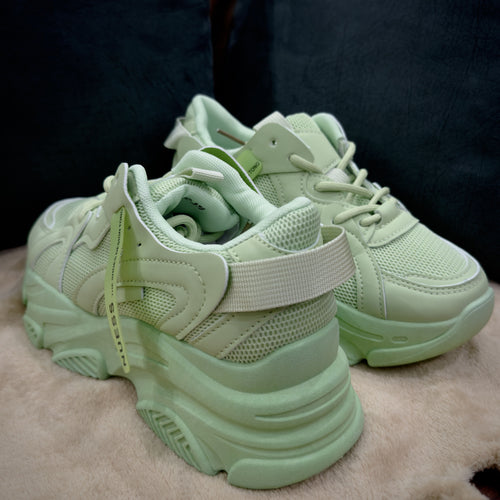 Дамски зелени маратонки - Laura - Green