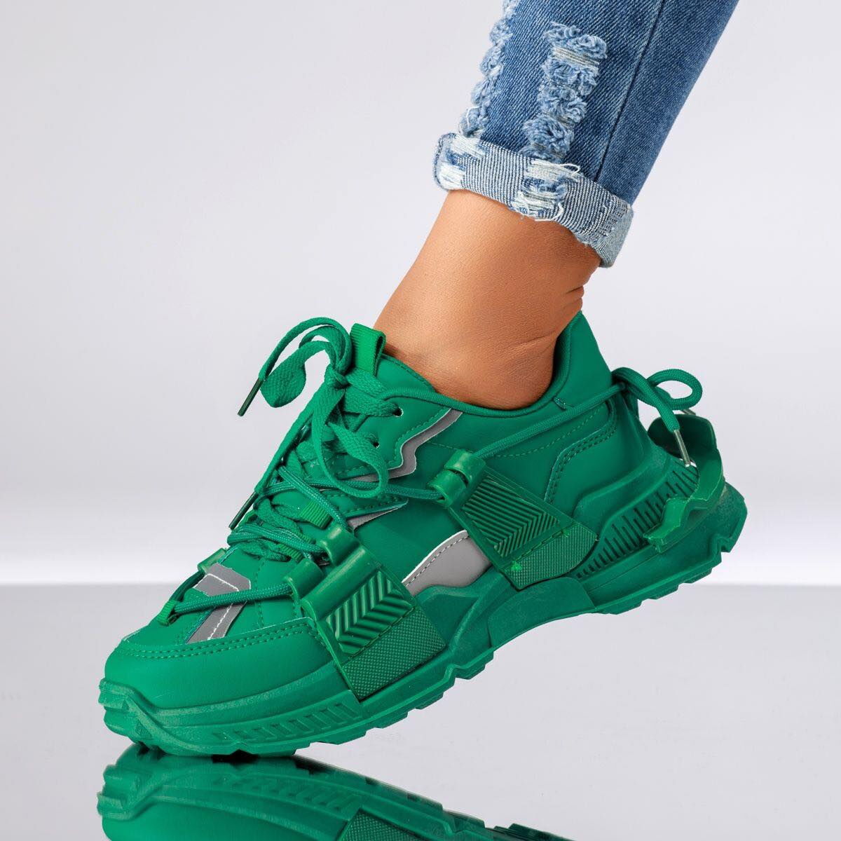 Дамски зелени маратонки - Tracy - Green