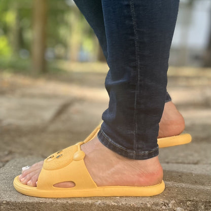 Дамски жълти чехли - Bear - Yellow