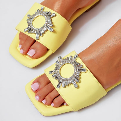 Дамски жълти чехли - Erica - Yellow