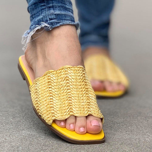 Дамски жълти чехли - Iolani - жълт