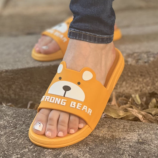 Дамски жълти чехли - Teddy Bear - Yellow