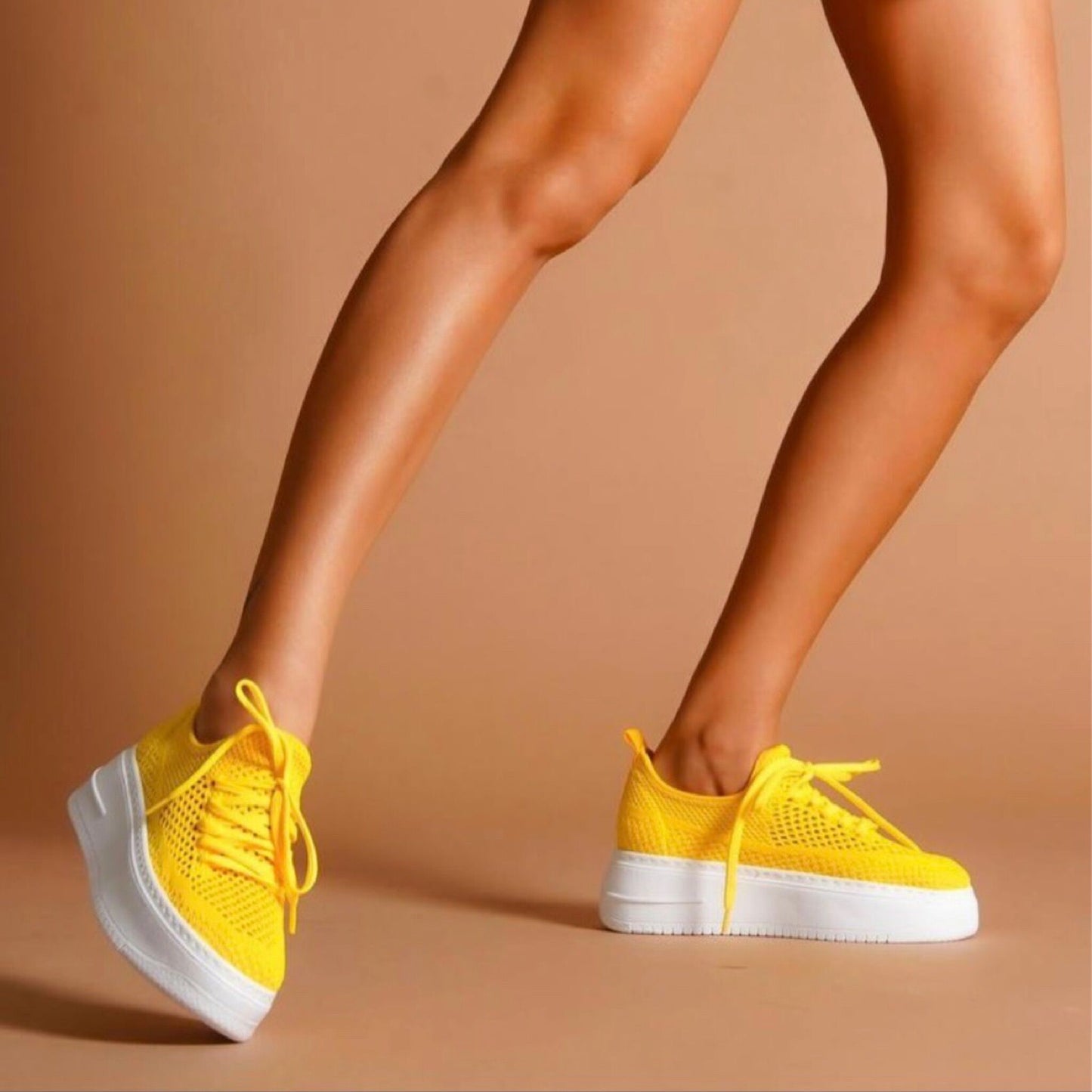 Дамски жълти кецове - Lindsey - Yellow