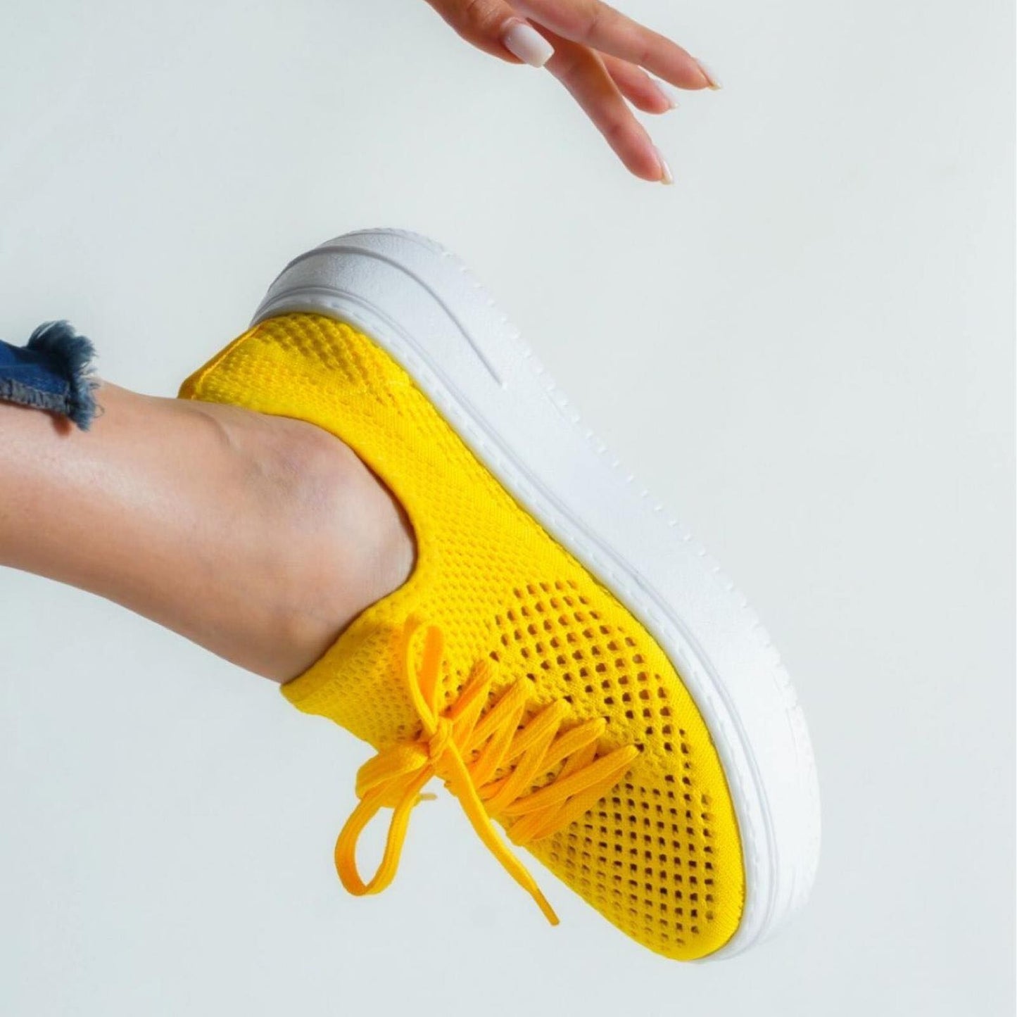 Дамски жълти кецове - Lindsey - Yellow