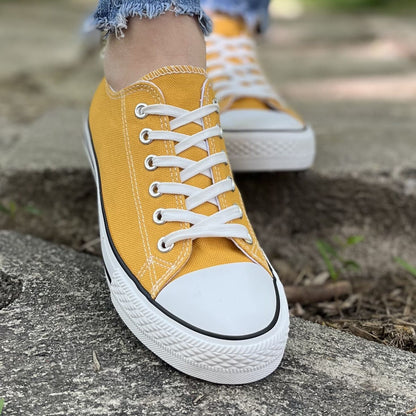 Дамски жълти кецове - Nikol - Yellow