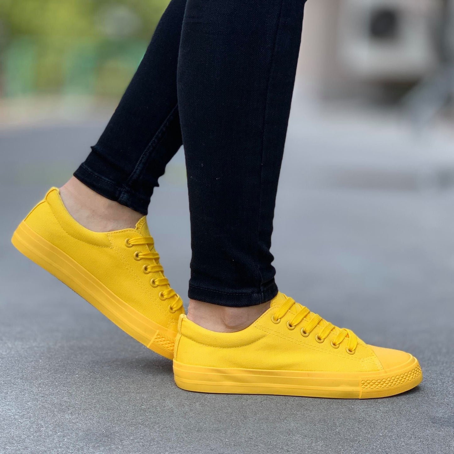 Дамски жълти кецове - Nikol - Yellow