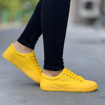 Дамски жълти кецове - Nikol - Yellow