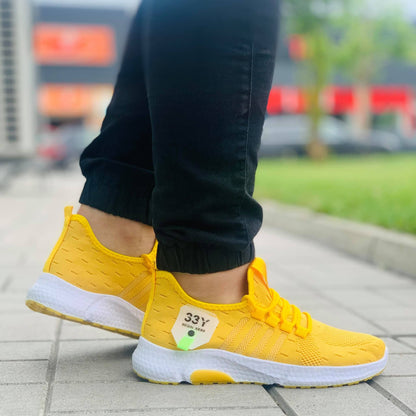 Дамски жълти маратонки - Aleksandra - Yellow