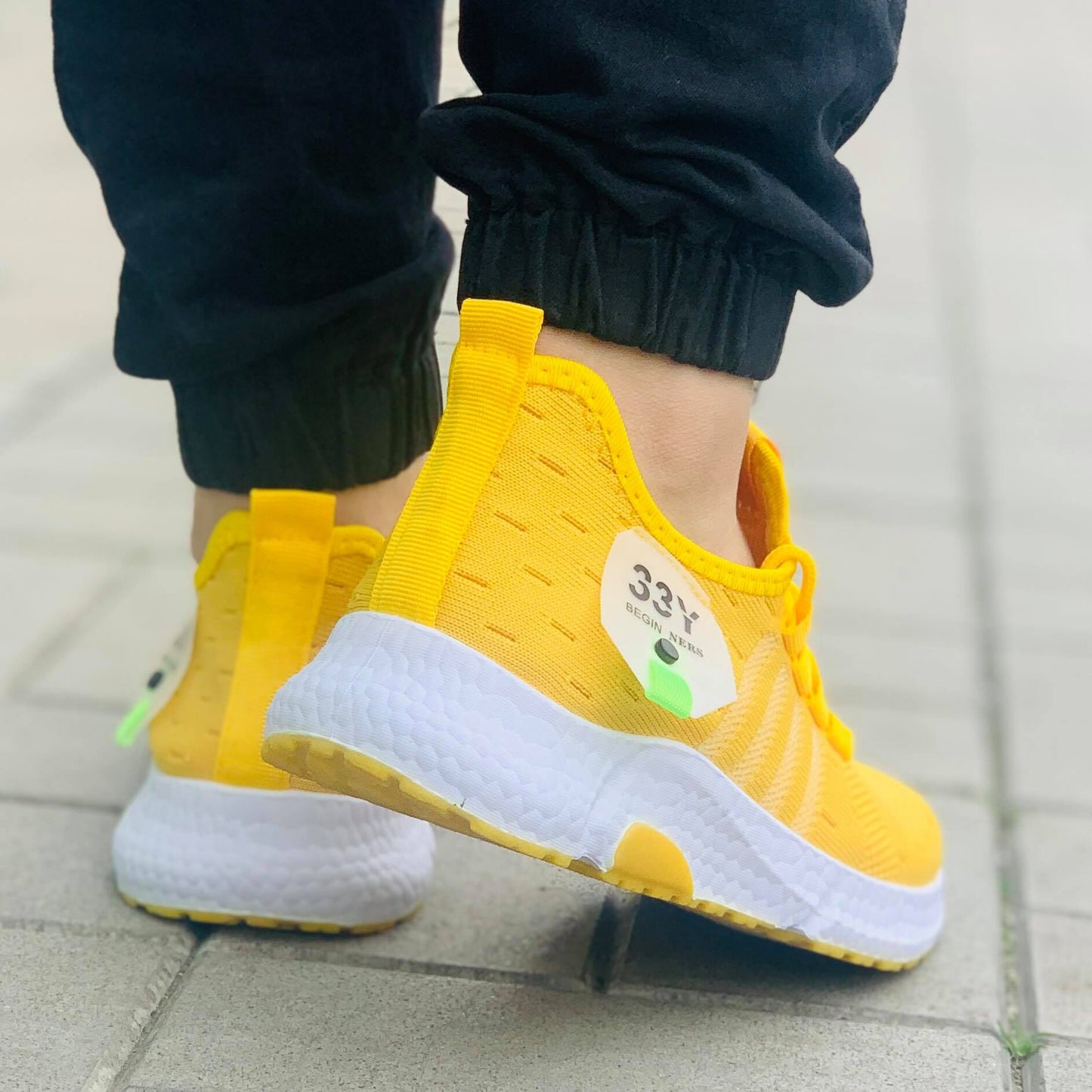 Дамски жълти маратонки - Aleksandra - Yellow