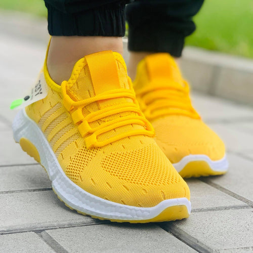 Дамски жълти маратонки - Aleksandra - Yellow