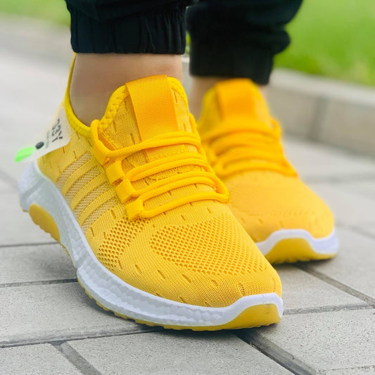 Дамски жълти маратонки - Aleksandra - Yellow