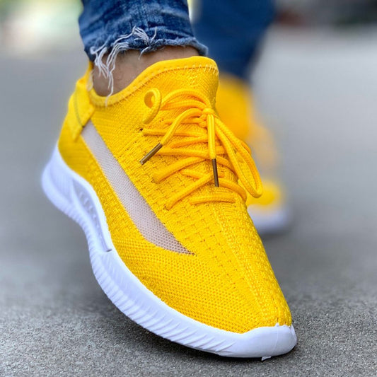 Дамски жълти маратонки - Amelie - Yellow