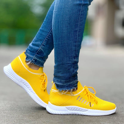 Дамски жълти маратонки - Christina - Yellow