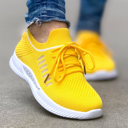 Дамски жълти маратонки - Christina - Yellow