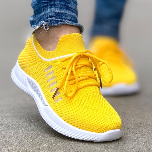 Дамски жълти маратонки - Christina - Yellow