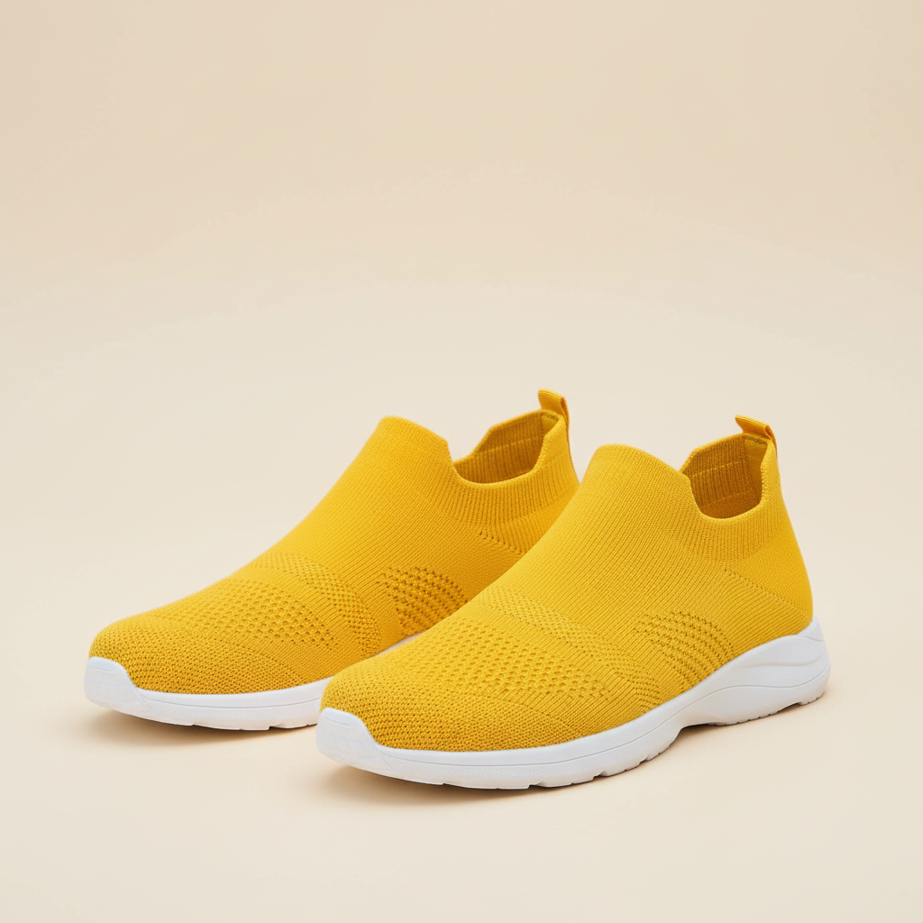 Дамски жълти маратонки Emilly Yellow | Дишащ плат | Размери 36–41