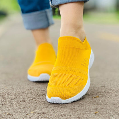 Дамски жълти маратонки - Emilly - Yellow