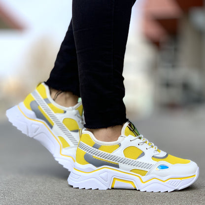 Дамски жълти маратонки с мрежа Divva