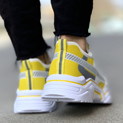 Дамски жълти маратонки с мрежа Divva