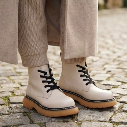 Дамски бежови боти - Santana - Beige