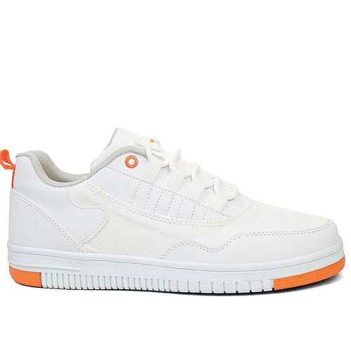 Мъжки бели кецове - Ryan - White - Orange