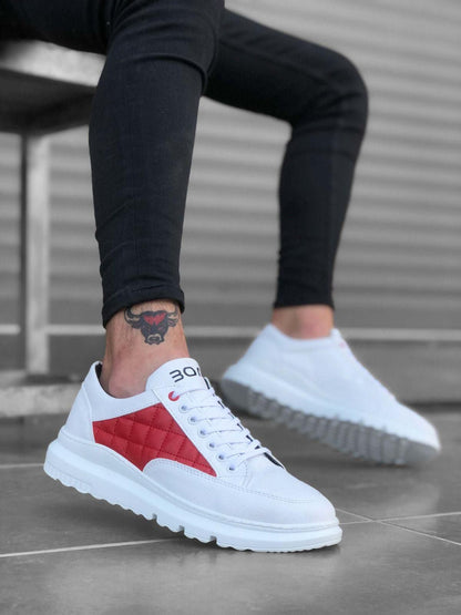 Мъжки бели маратонки - Jonathan  - White - Red