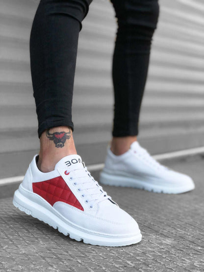 Мъжки бели маратонки - Jonathan  - White - Red