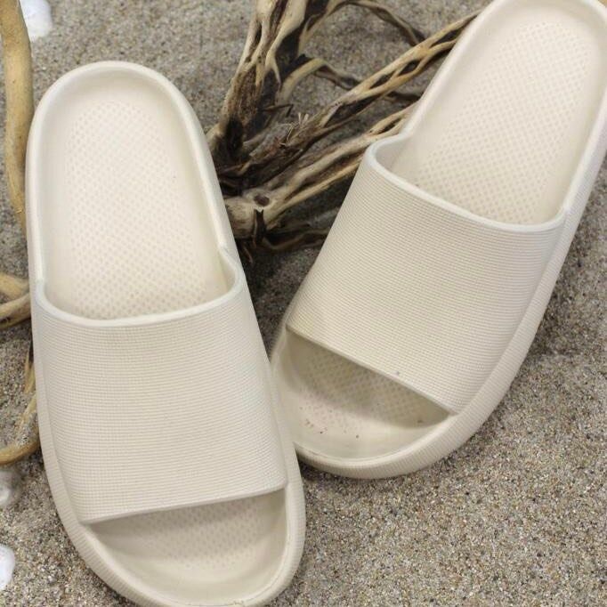 Мъжки бежови чехли - Myles - Beige