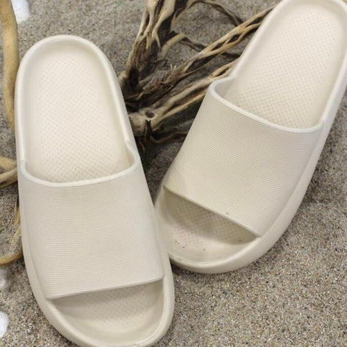 Мъжки бежови чехли - Myles - Beige