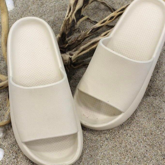 Мъжки бежови чехли - Myles - Beige