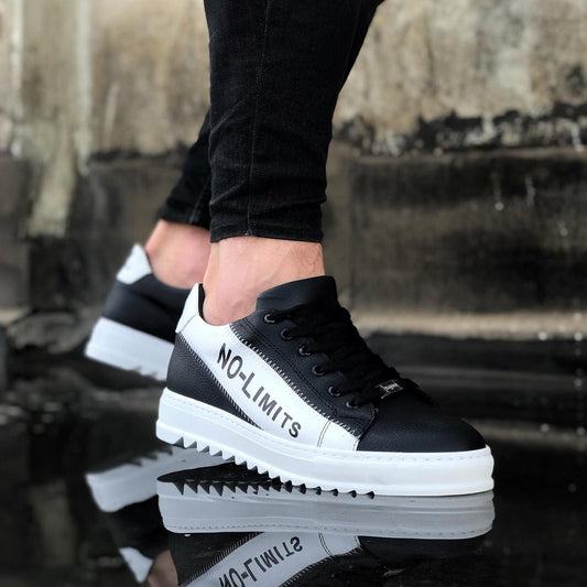 Мъжки бяло - черни кецове - Martin - White- Black