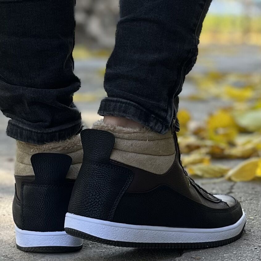 Мъжки черни боти - Robbie -  Black - Brown