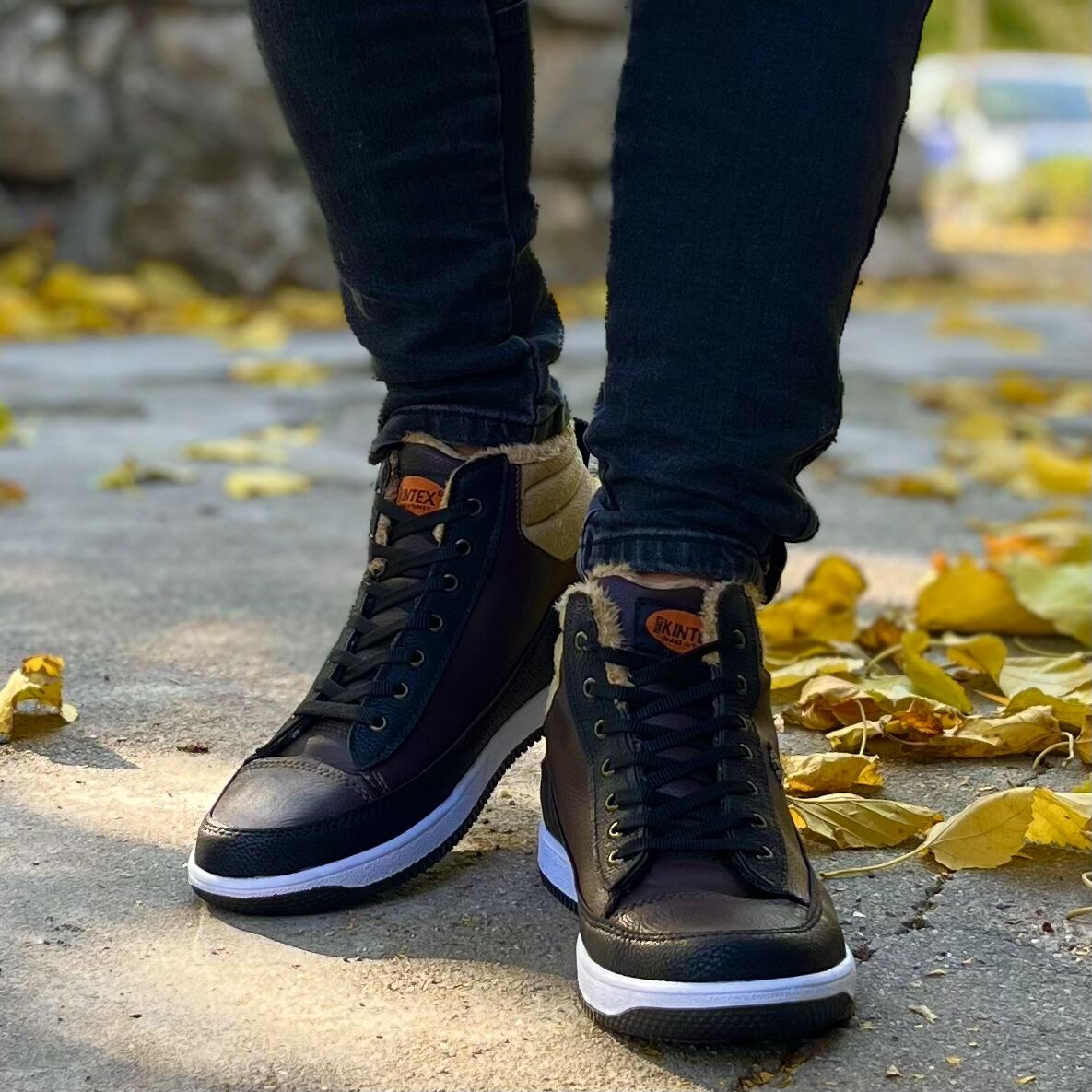 Мъжки черни боти - Robbie -  Black - Brown