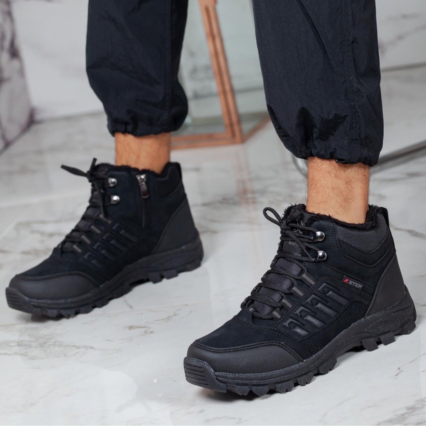 Мъжки черни боти - Robin - Black