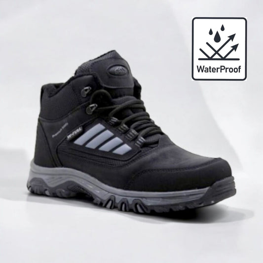 Мъжки черни боти - Stanley - Black - Grey