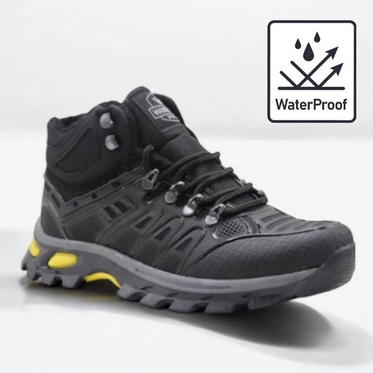 Мъжки черни боти - Willy -  Black - Yellow