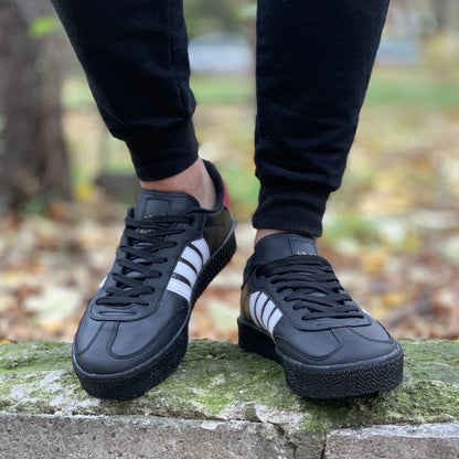 Мъжки черни кецове - Gareth - Black - Red